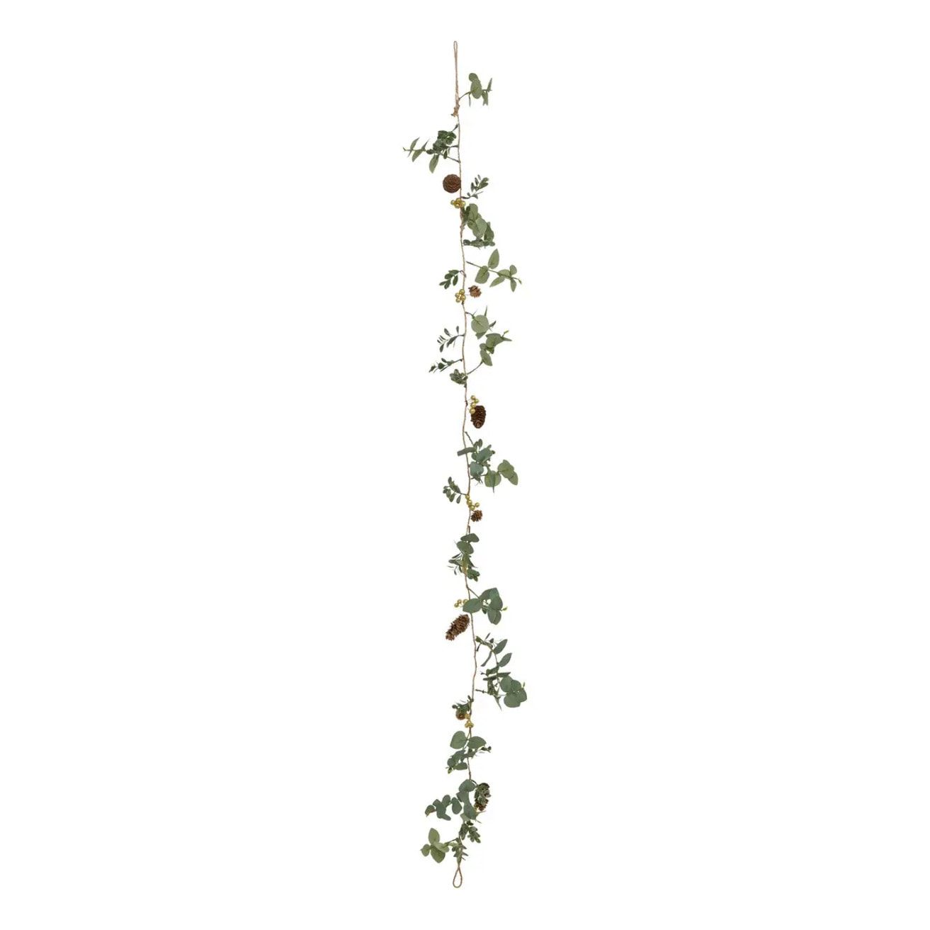 Guirlande pomme de pain et eucalyptus l.1,5m vert
