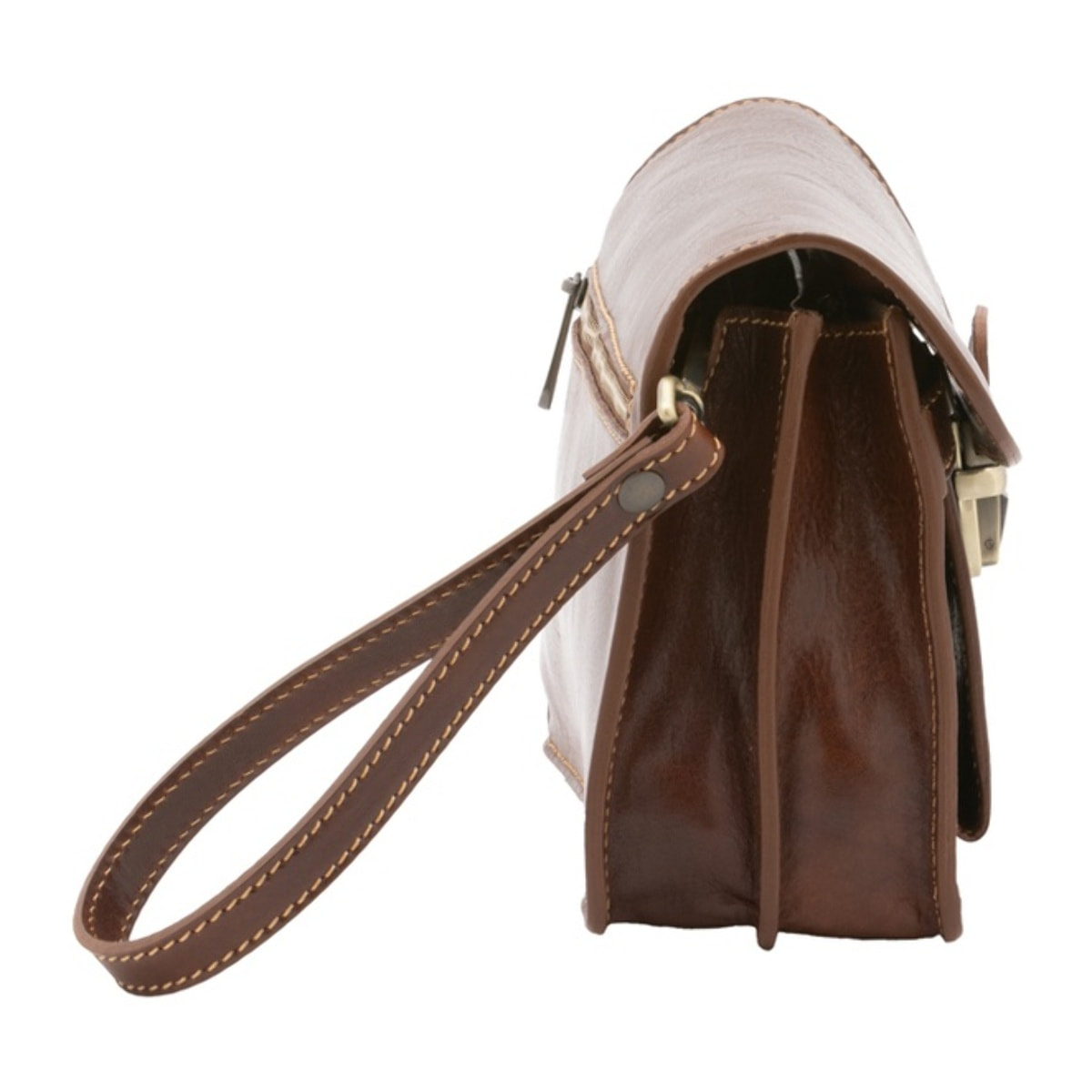 Borsa a mano da uomo in vera pelle - Modello False - 100% pelle - 24.0 x 17.0 x 8.0 cm