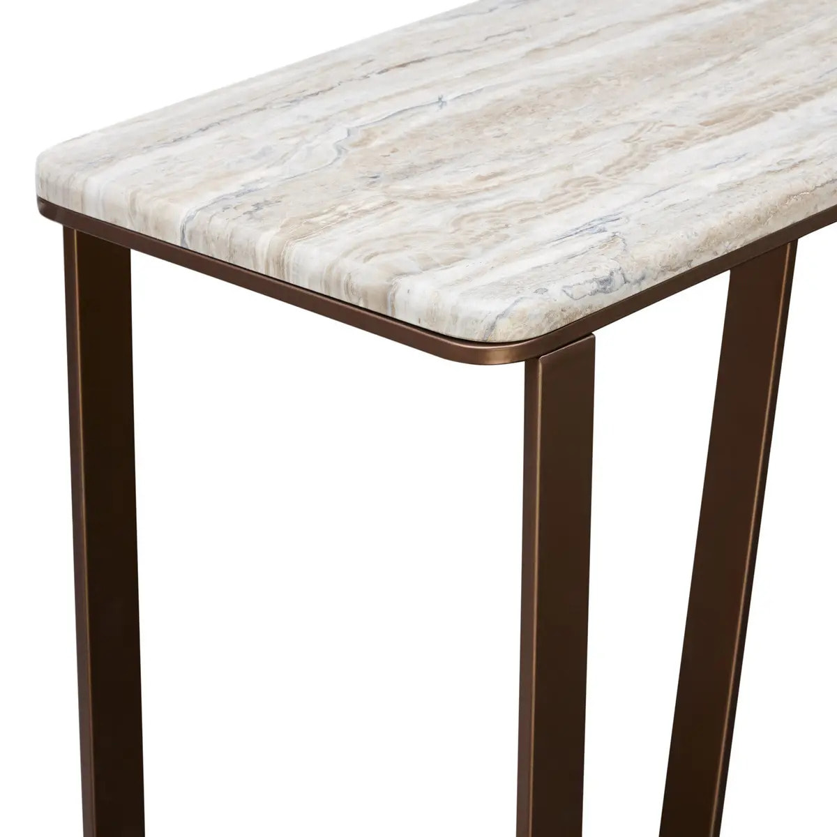 Console Graphite rectangulaire 32x120cm marron