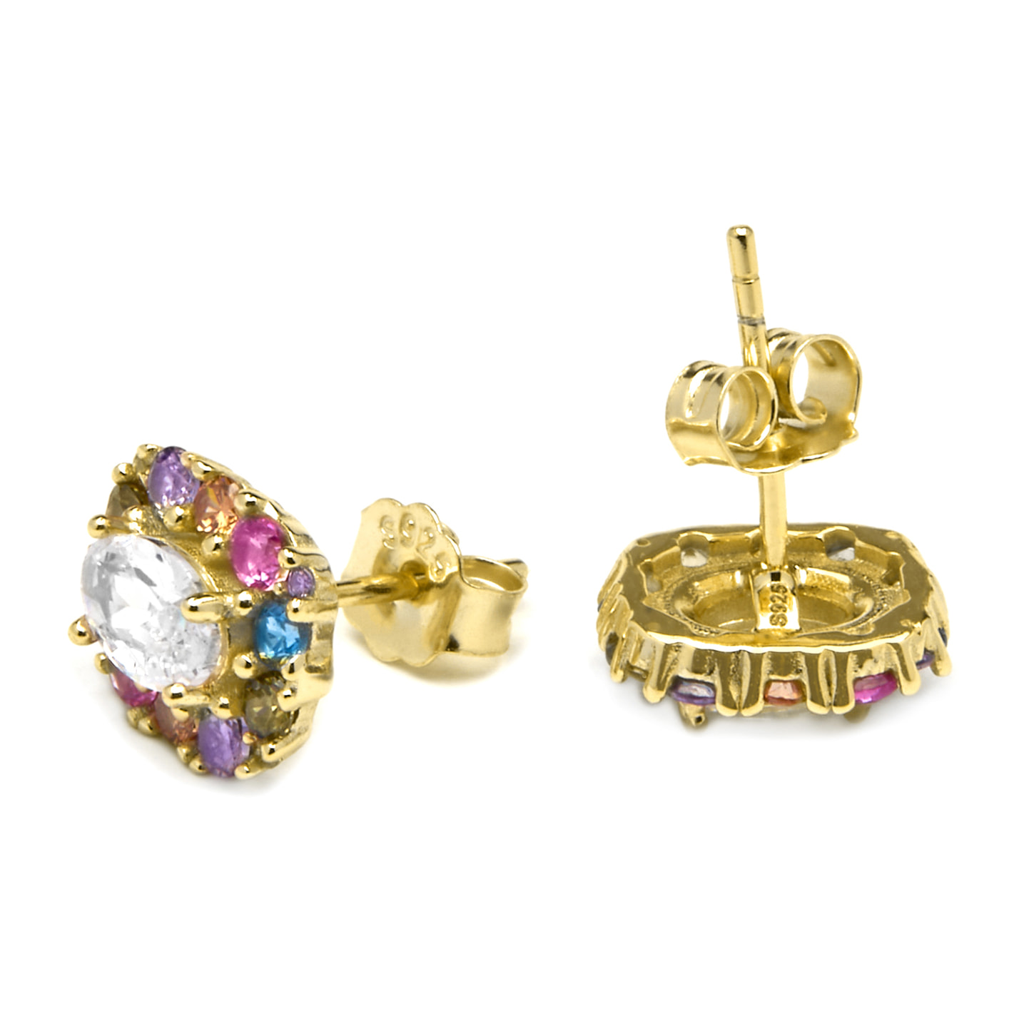 Pendientes Mezay acabado oro amarillo 18k