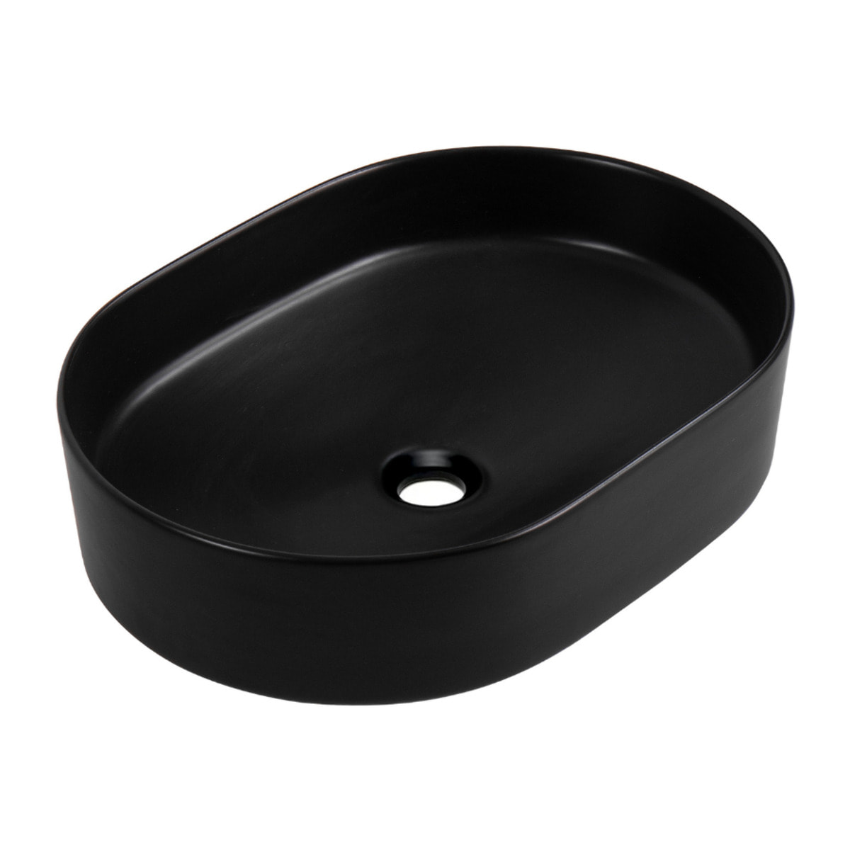 Vasque à poser ovale 50 x 36,5 x 12 cm sans trop-plein noir mat PixL (CEPX5037BKM)