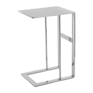 Tavolino da salotto Sten in acciaio inox argento
