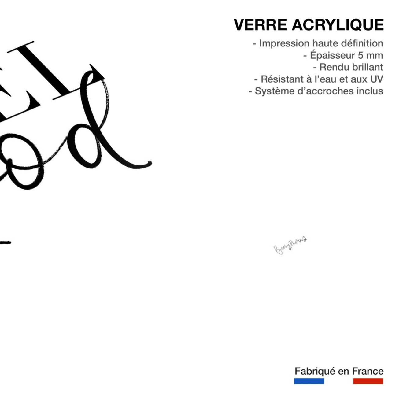 Tableau feel good Tableau plexiglas