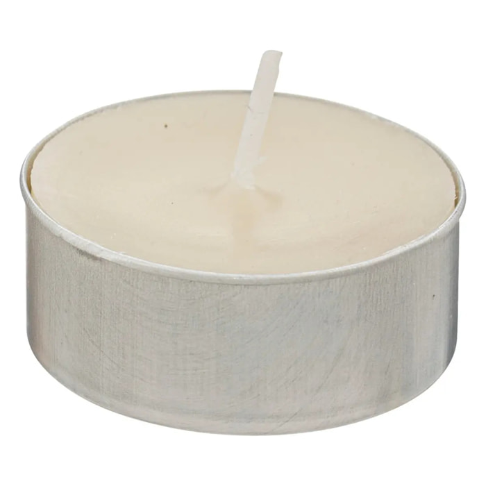 18 Bougies chauffe-plats "Hugo" H1,5cm blanc ivoire