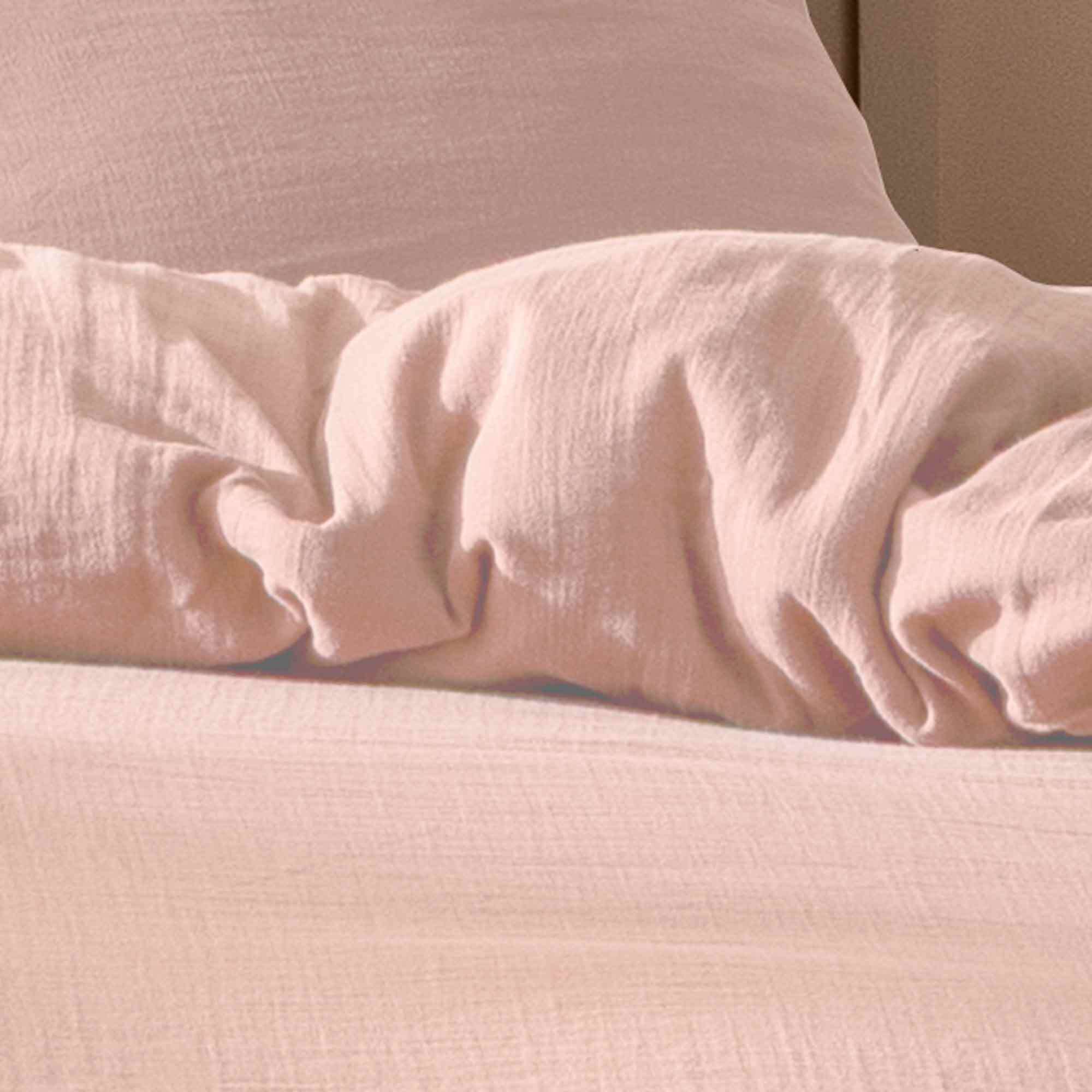 Housse de couette unie en coton, GAZE DE COTON