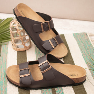 SANDALIA BABUNKERS MARRON