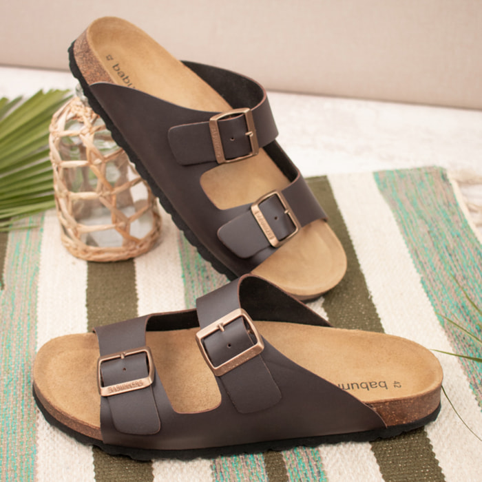 SANDALIA BABUNKERS MARRON