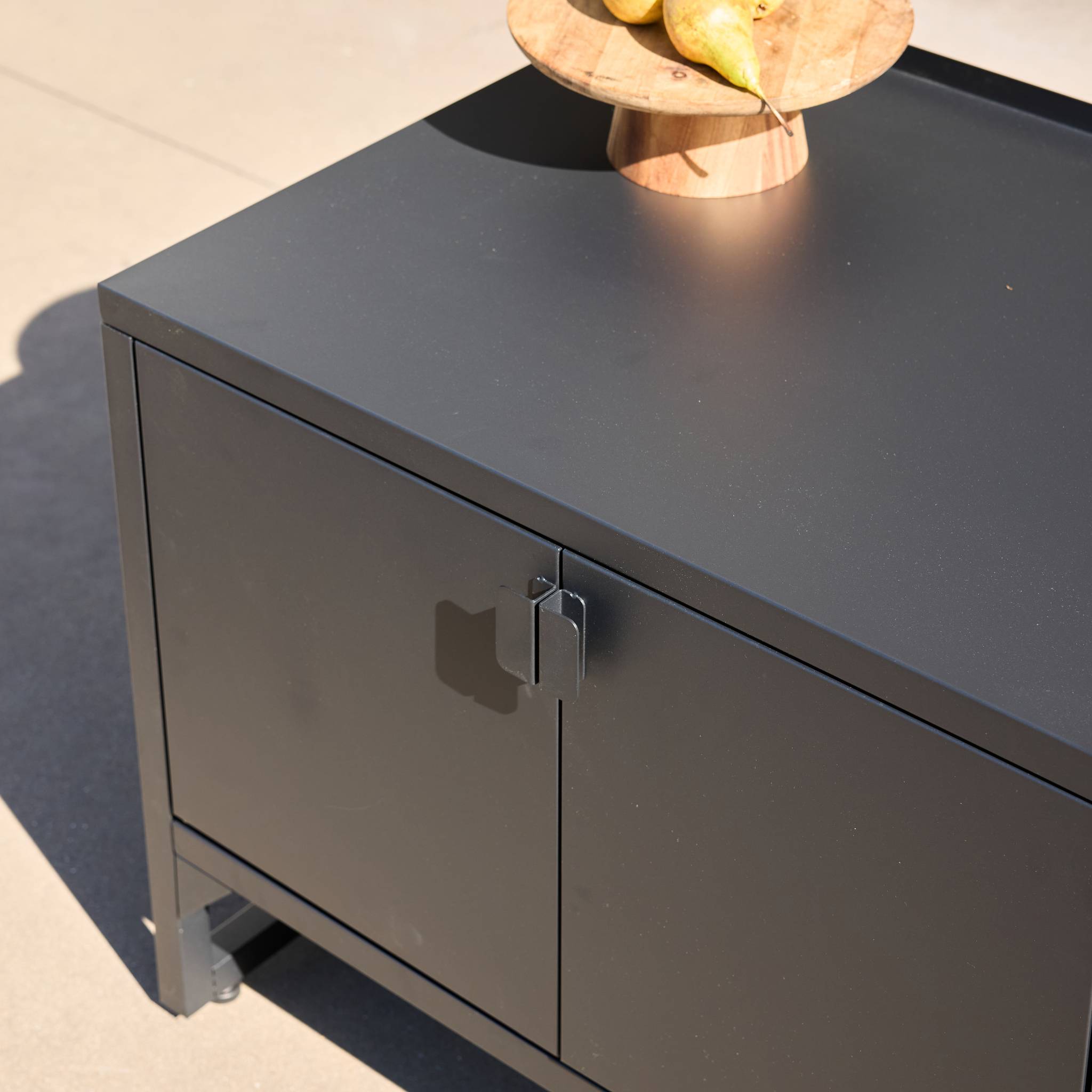 Module bas de cuisine extérieure acier 2 portes L80cm KEA
