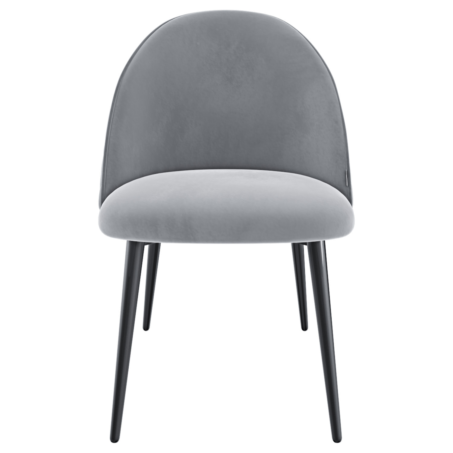 Set di 4 Sedie Imbottite Da Pranzo Ufficio In Velluto Sedia Con Gambe In Metallo Nero Con Schienale Seduta Comoda Per Soggiorno Salotto Grigio Chiaro