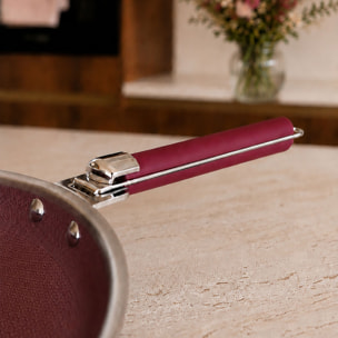 Batterie de cuisine 6 pièces en acier inoxydable lie de vin AGLAE