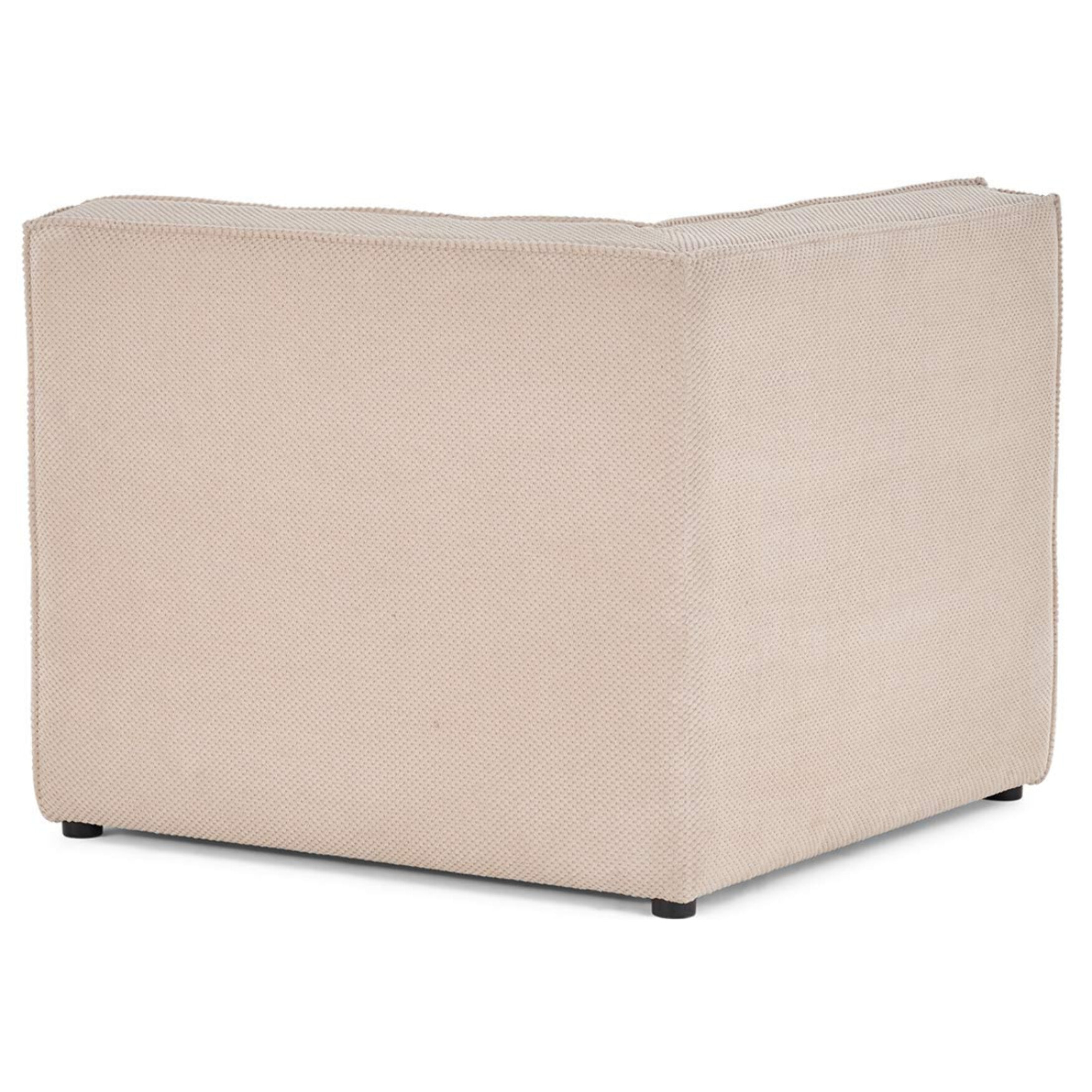 Ellie - module d'angle en velours texturé - Beige