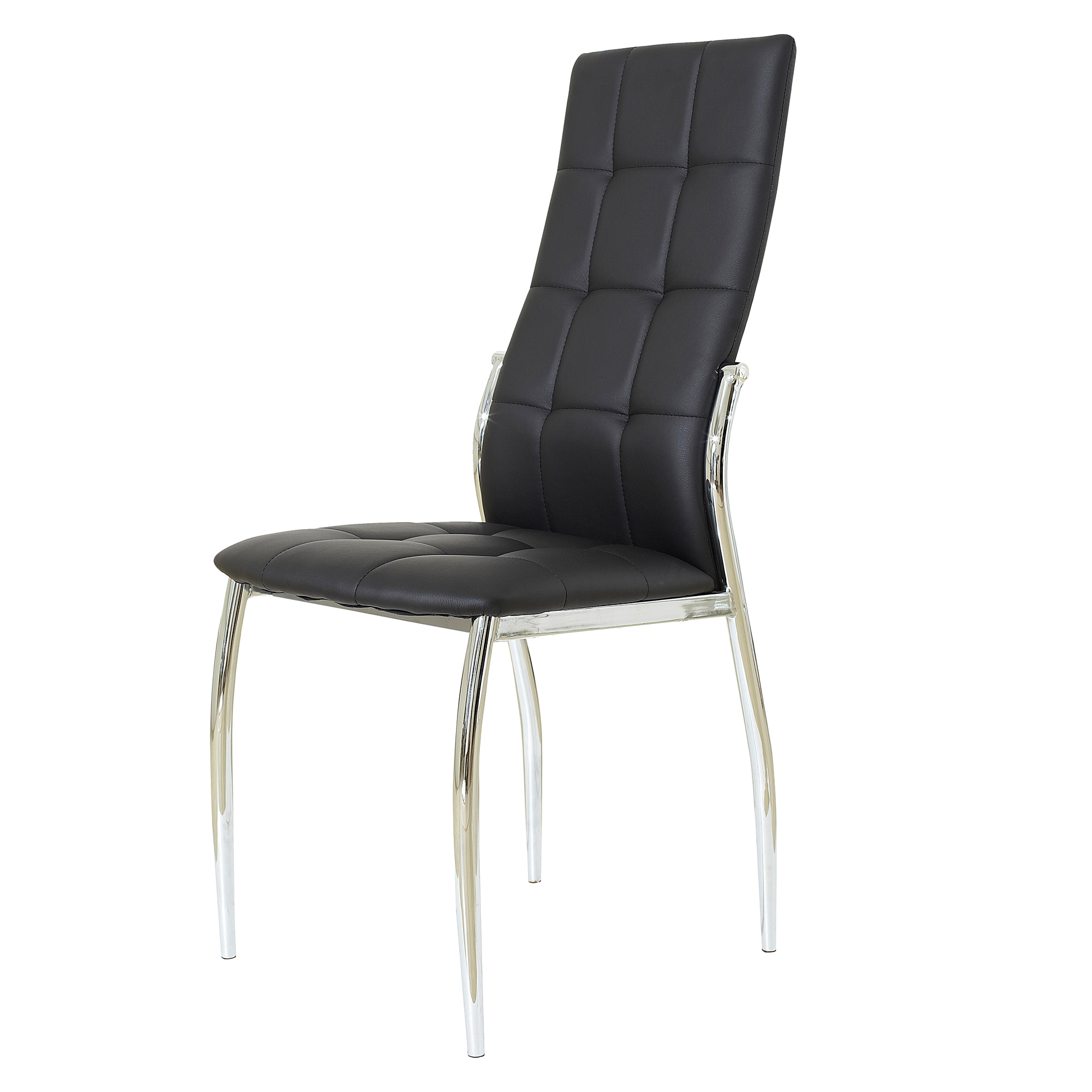 Set de 4 sillas – Polipiel y metal cromado