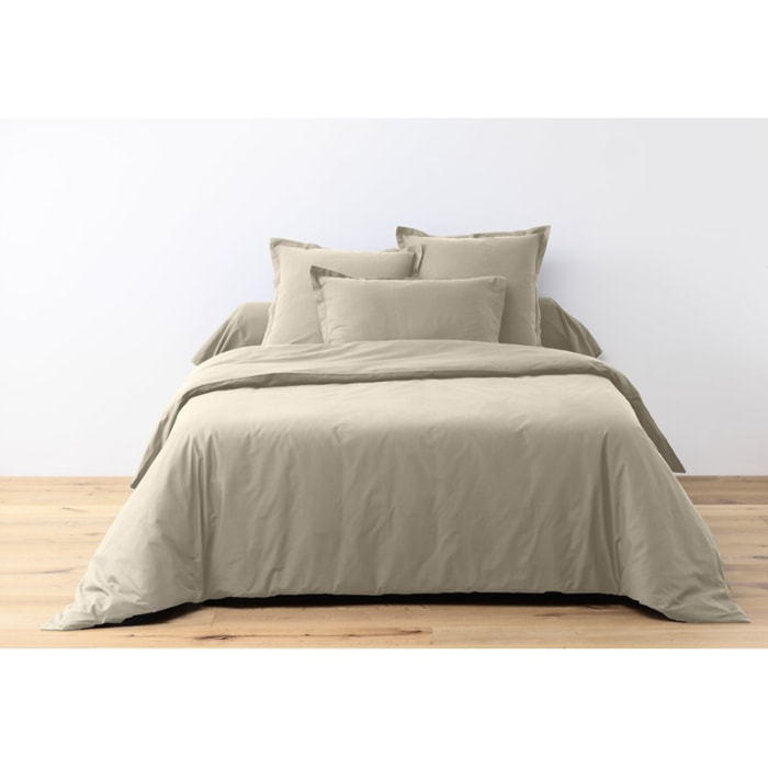 Parure Housse De Couette + 1 taie 100% Coton 57fils Latte