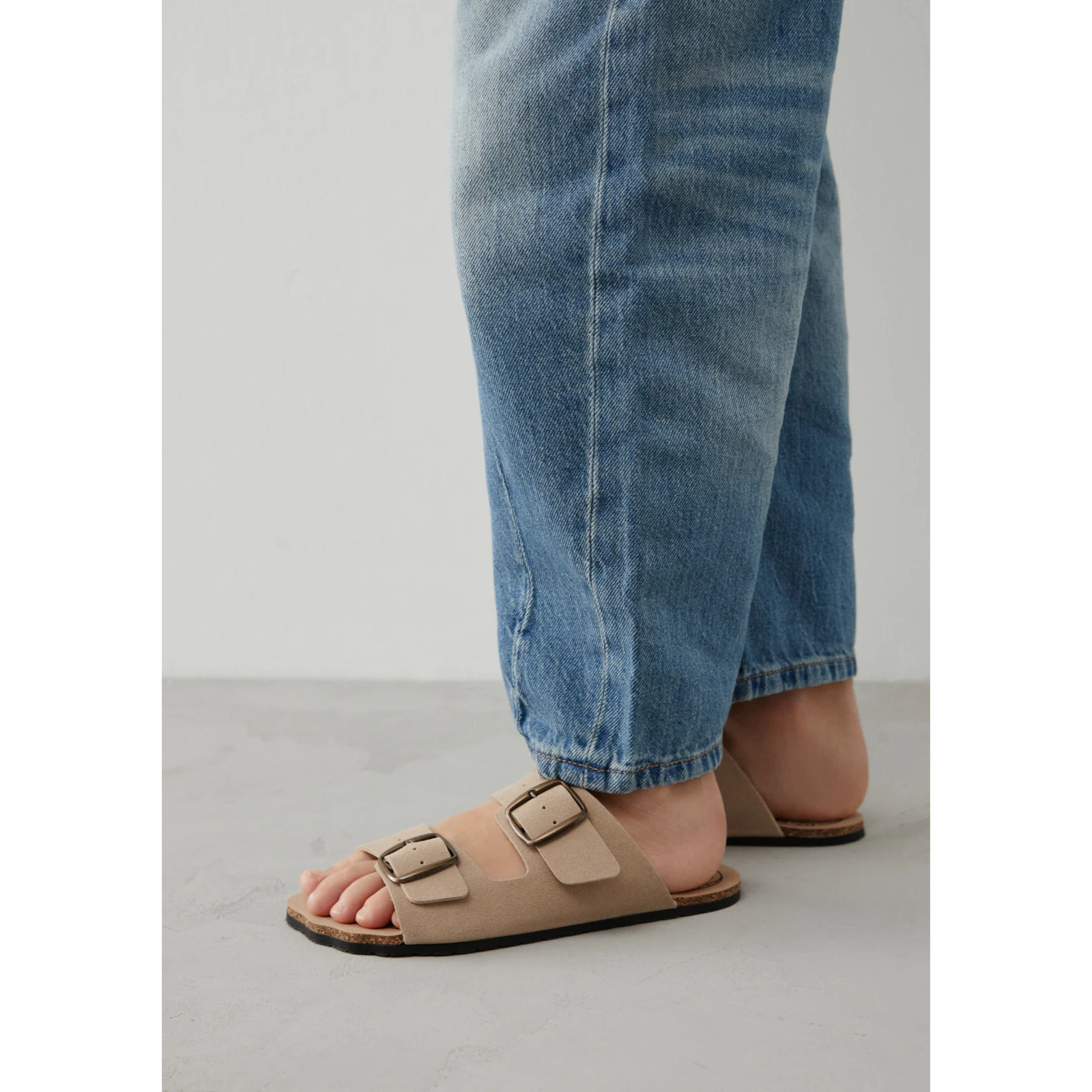 Sandalias Abiertas Barefoot Goflex en Beige