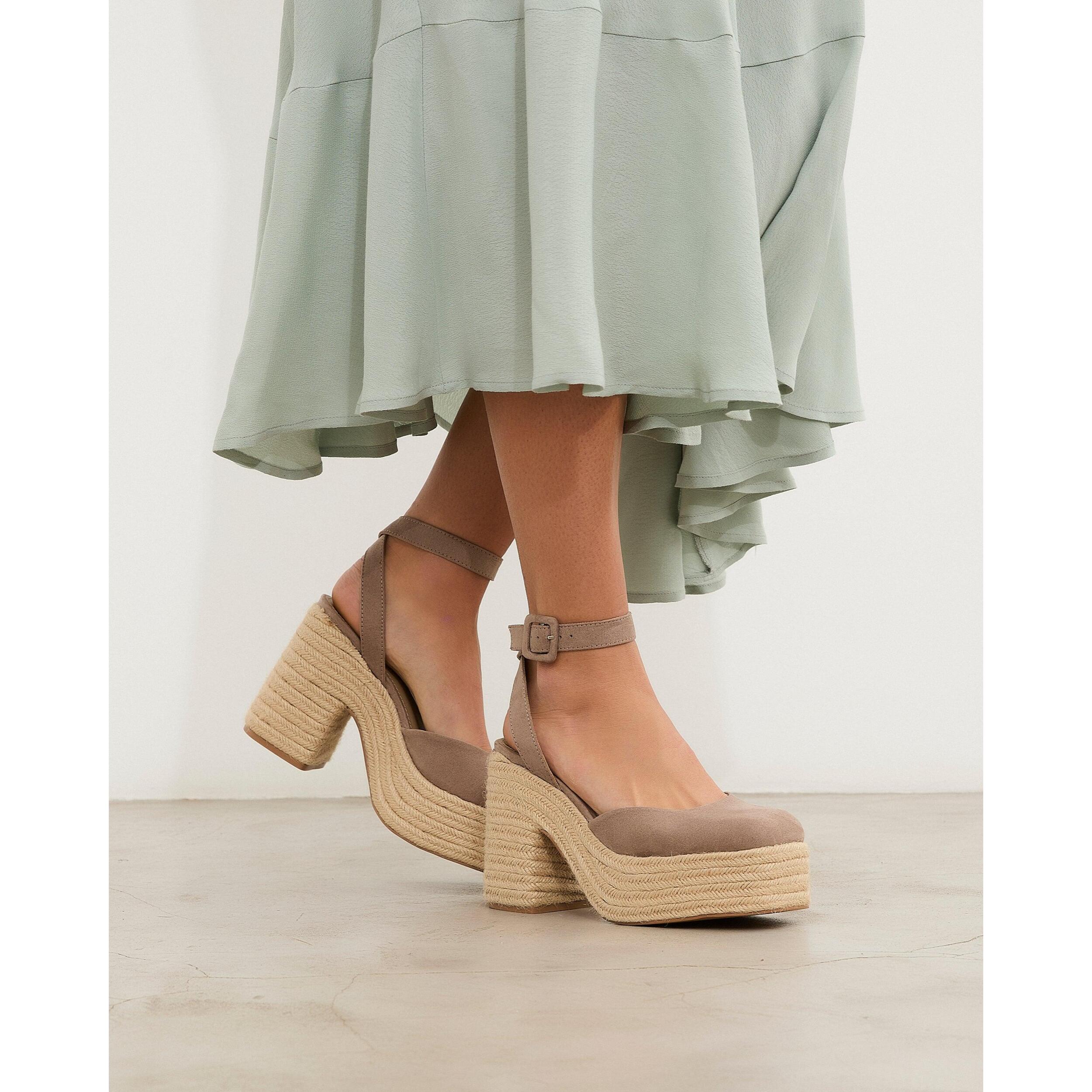 Sandalias de tacón Tina Topo Straw 11.5 cm