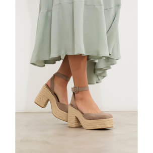 Sandalias de tacón Tina Topo Straw 11.5 cm