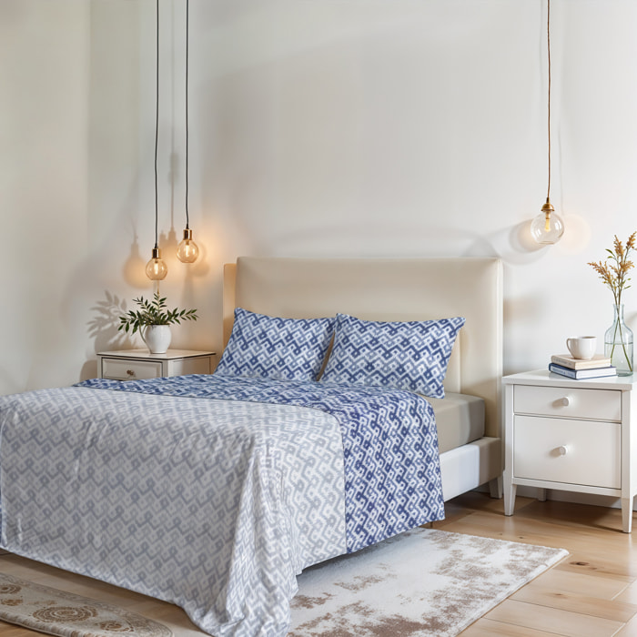COMPLETO LETTO FANTASY, 100% Microfibra - ROMBI
