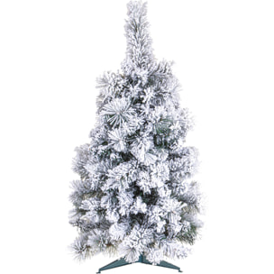 Abete artificiale Everest Neve 110 rami con Base - Pezzi 1 - Colore Multicolore - 35x90Hx35cm - Bianchi Dino