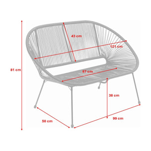 Banquette Acapulco Mono noire Kare Design
