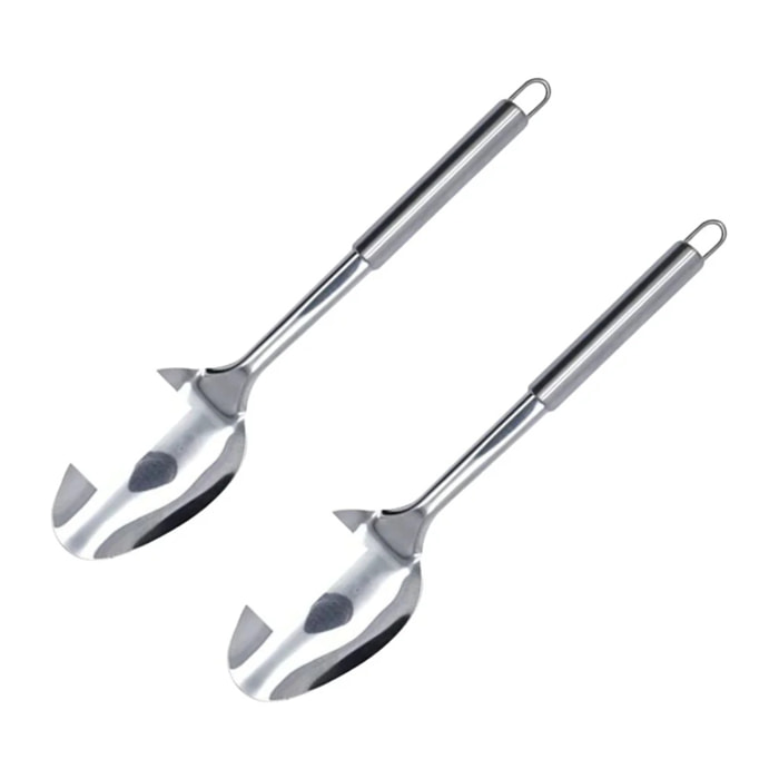 Set de 2 ustensiles de cuisine cuillère de service et cuillère de cuisine Fackelmann Elemental