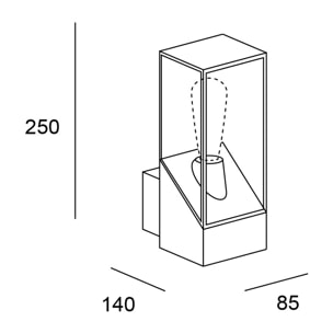 Forlight Aplique Exterior IP54 LED 15W Gris Urbano E27 para Jardín, Terraza, Entrada