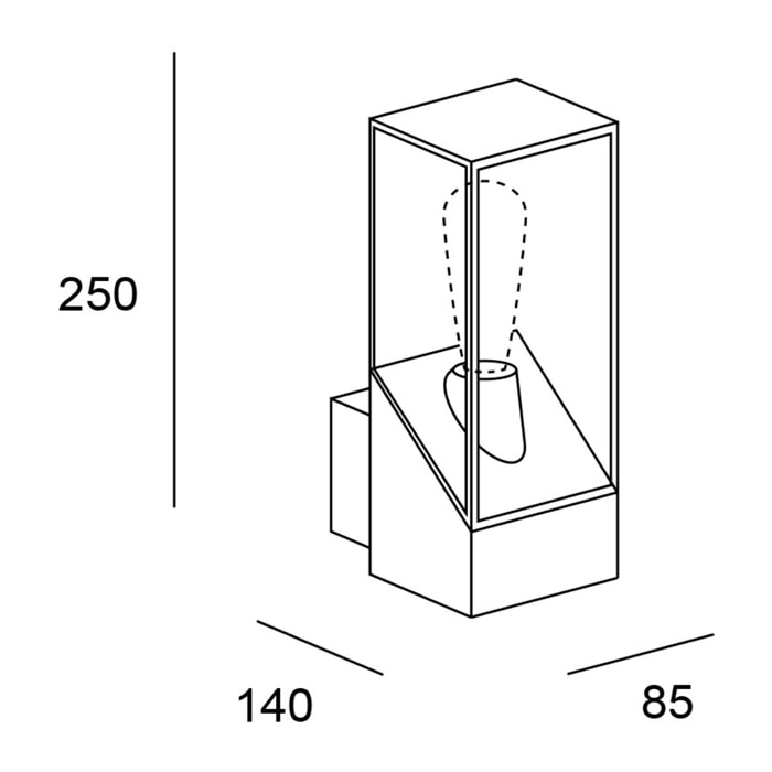 Forlight Aplique Exterior IP54 LED 15W Gris Urbano E27 para Jardín, Terraza, Entrada