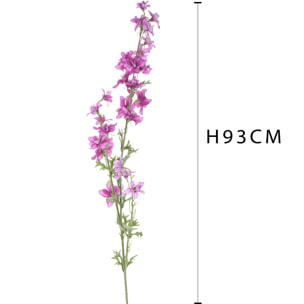 Fiore Di Delphinium Composto Da 3 Fiori. Altezza 93 Cm - Pezzi 4 - 10X93X3cm - Colore: Rosa - Bianchi Dino - Fiori Artificiali