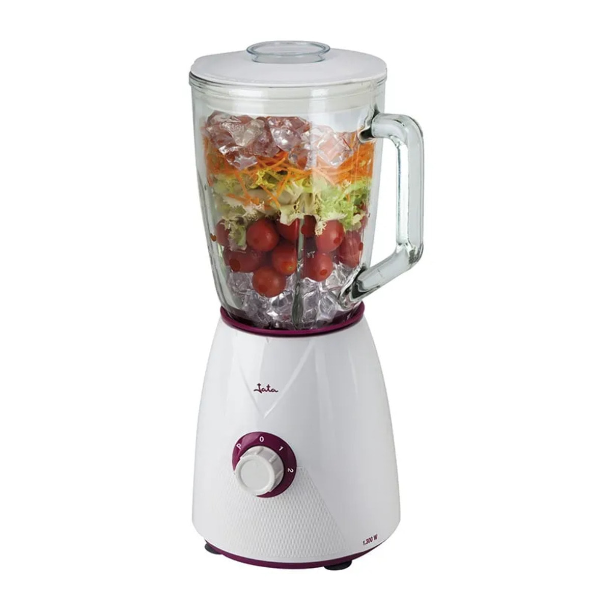 Batidora de vaso JATA BT265 de 1300 W. 4 cuchillas. 2 velocidades + pulse. Pica hielo