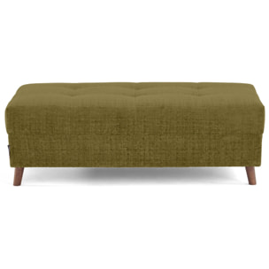 Rune - pouf en velours texturé - Vert Olive