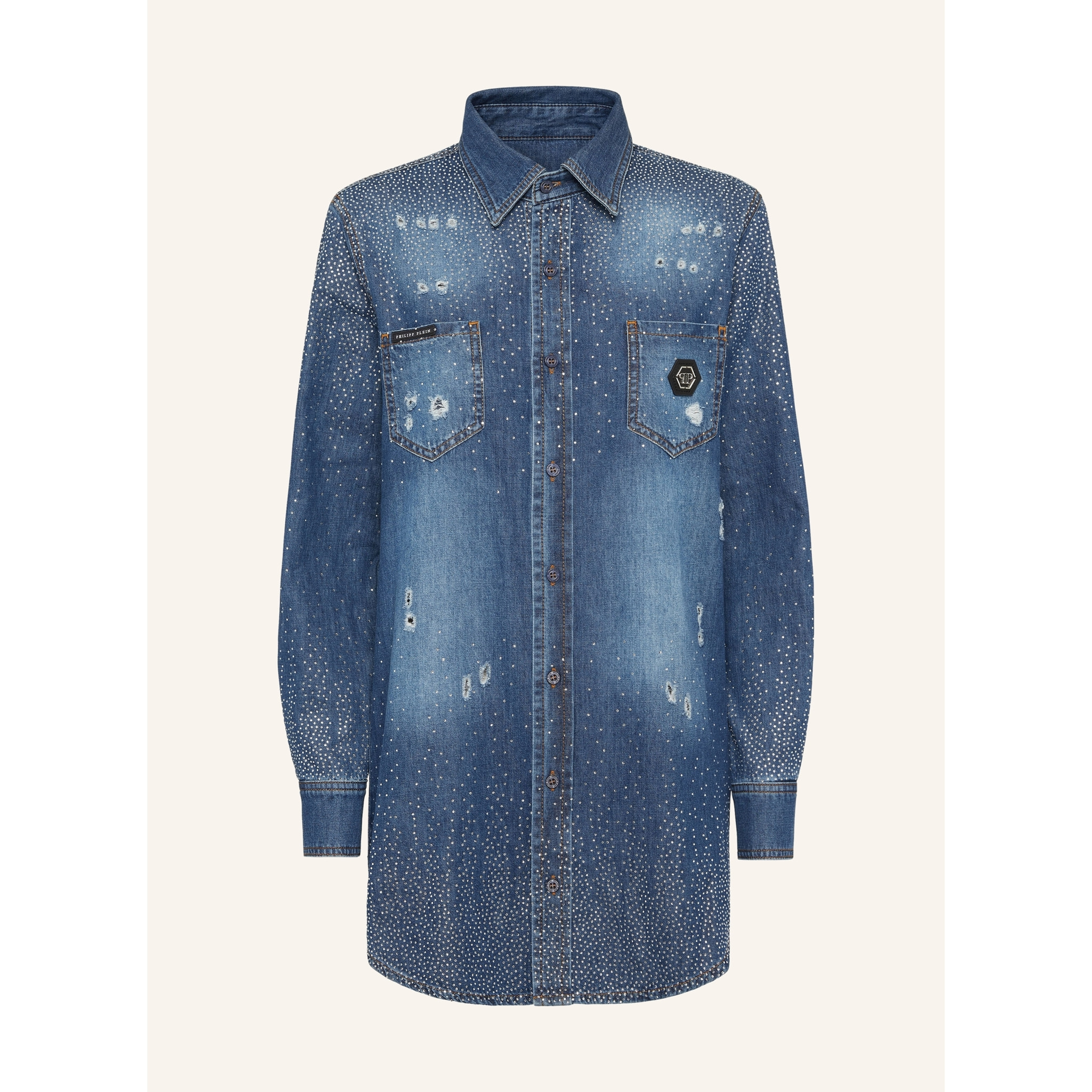 PHILIPP PLEIN Camisa vaquera