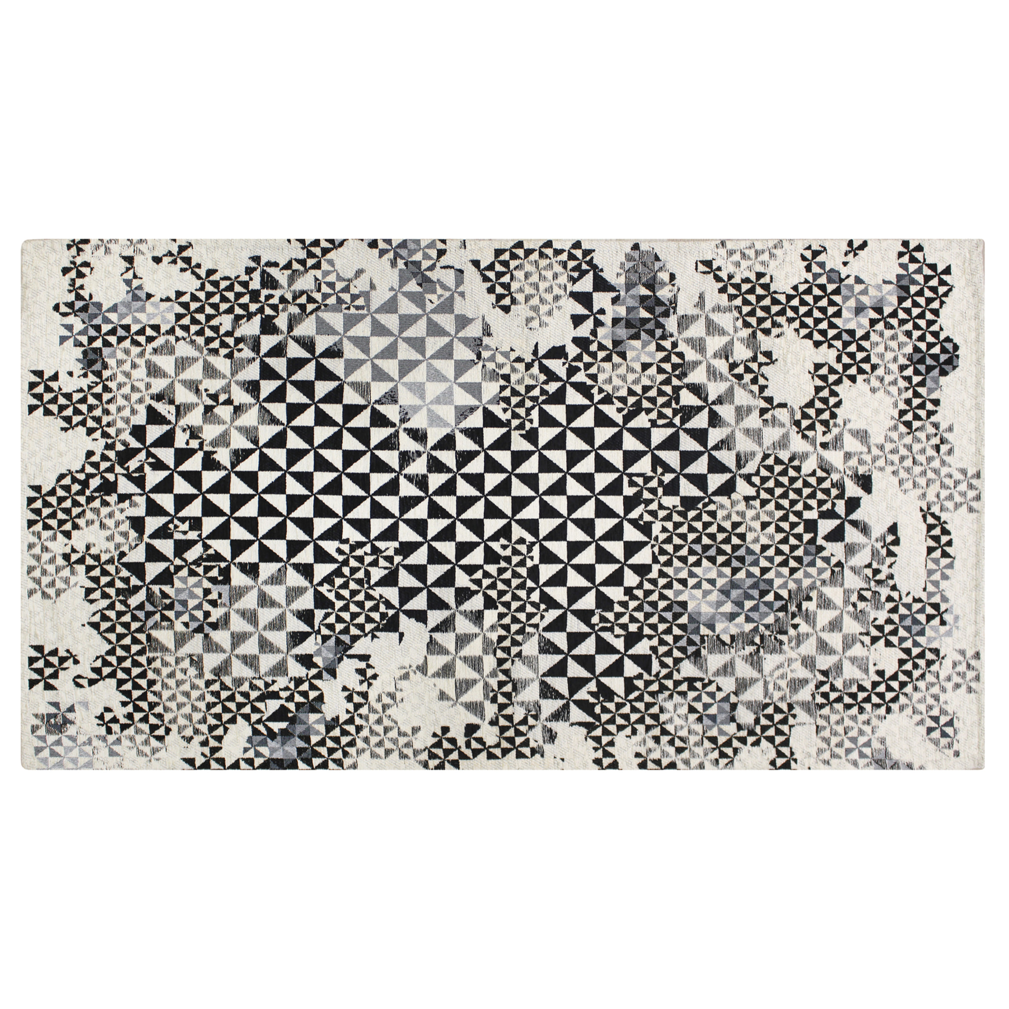 TAPPETO ARREDO CATULLO BIANCONERO CON FONDO ANTISCIVOLO