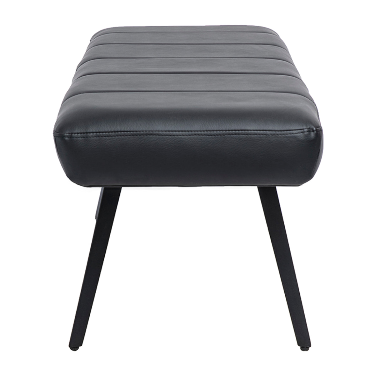 Banc noir, bois foncé et métal noir L123 cm ELIOR