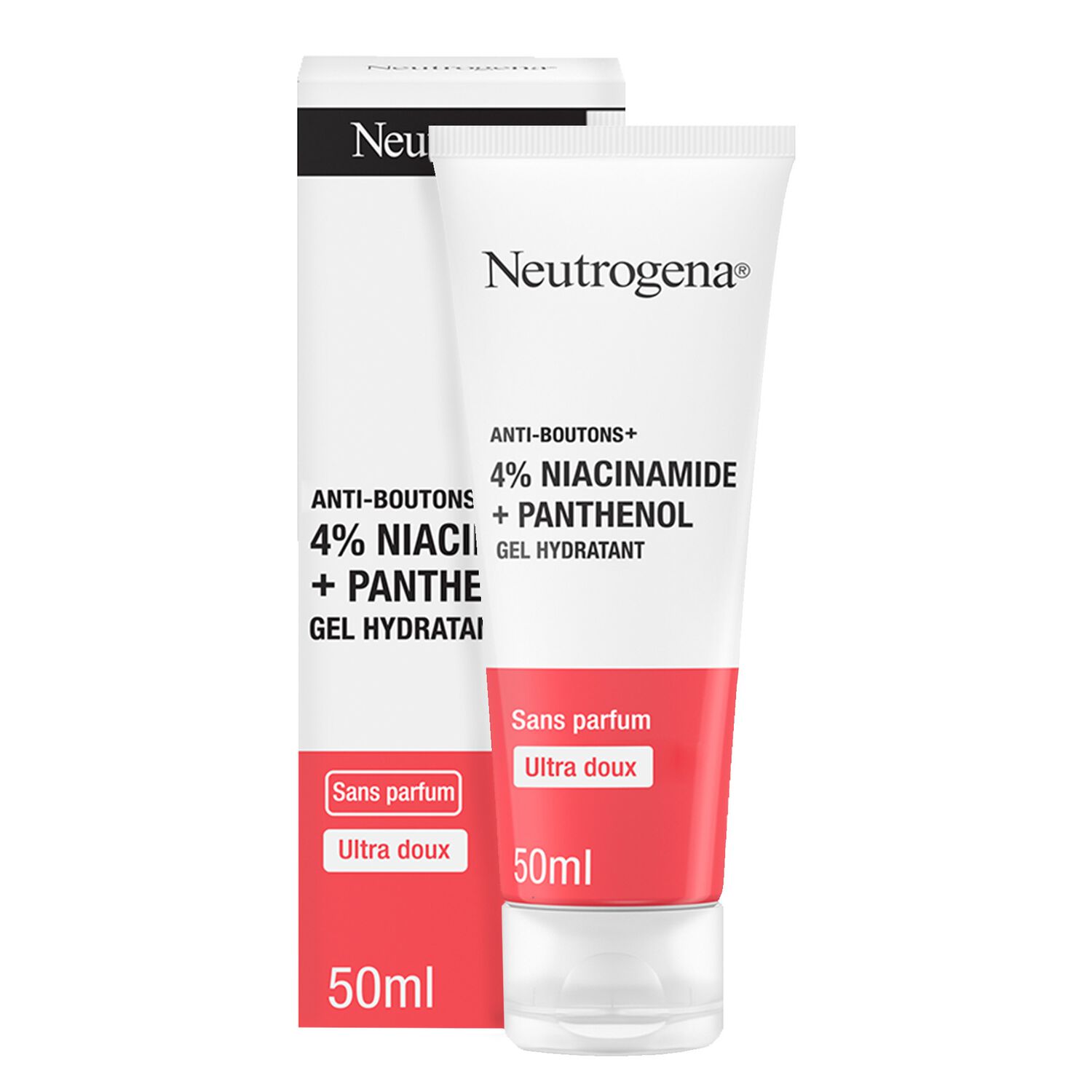 Anti-Boutons+ - Gel Hydratant Niacinamide + Panthénol - Sans Parfum - 50 ml