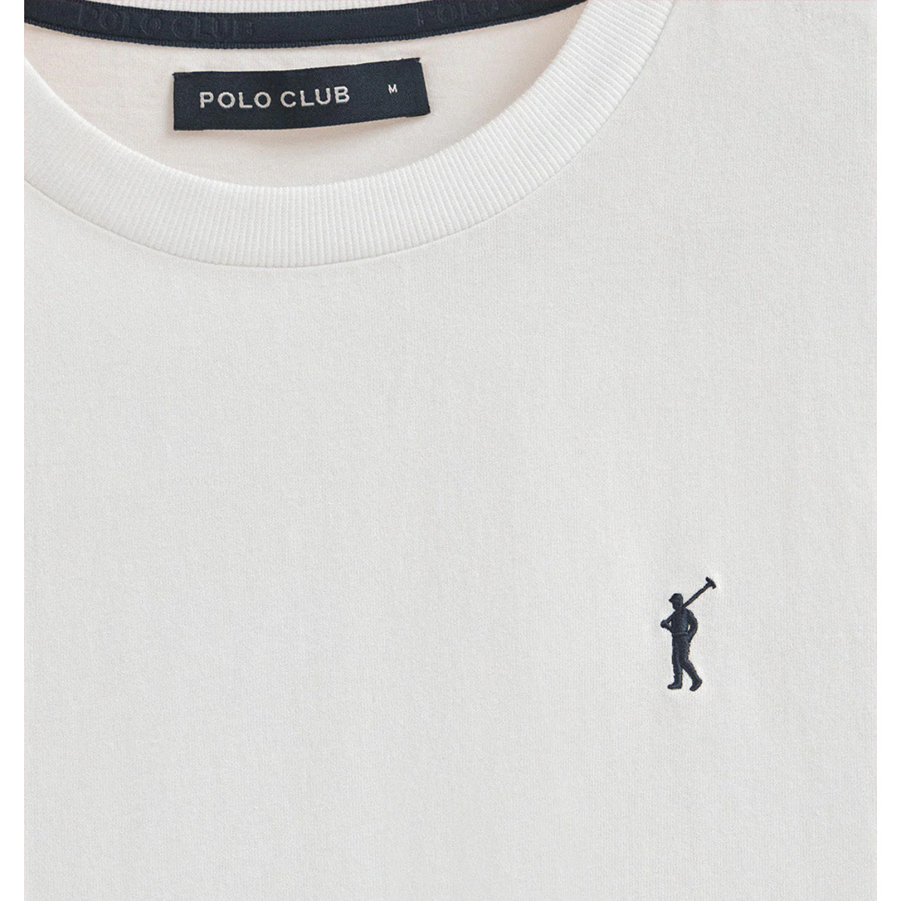 Camiseta blanca de manga larga y logo bordado Rigby Go