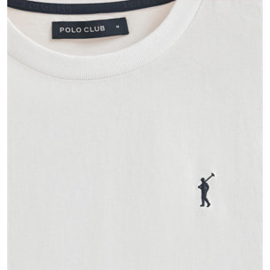 Camiseta blanca de manga larga y logo bordado Rigby Go