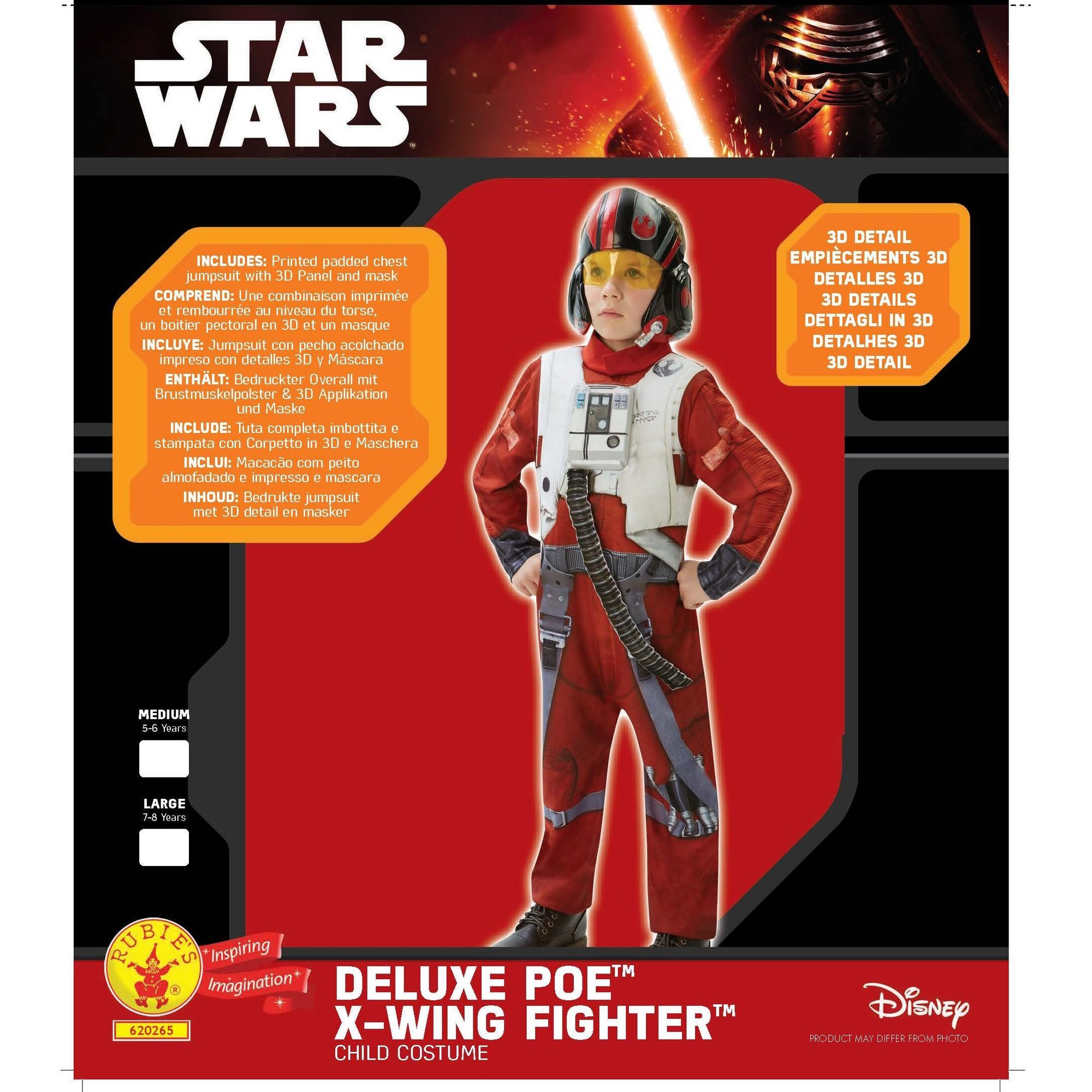 DISFRAZ XWING FIGHTER EP7 DELUXE INF