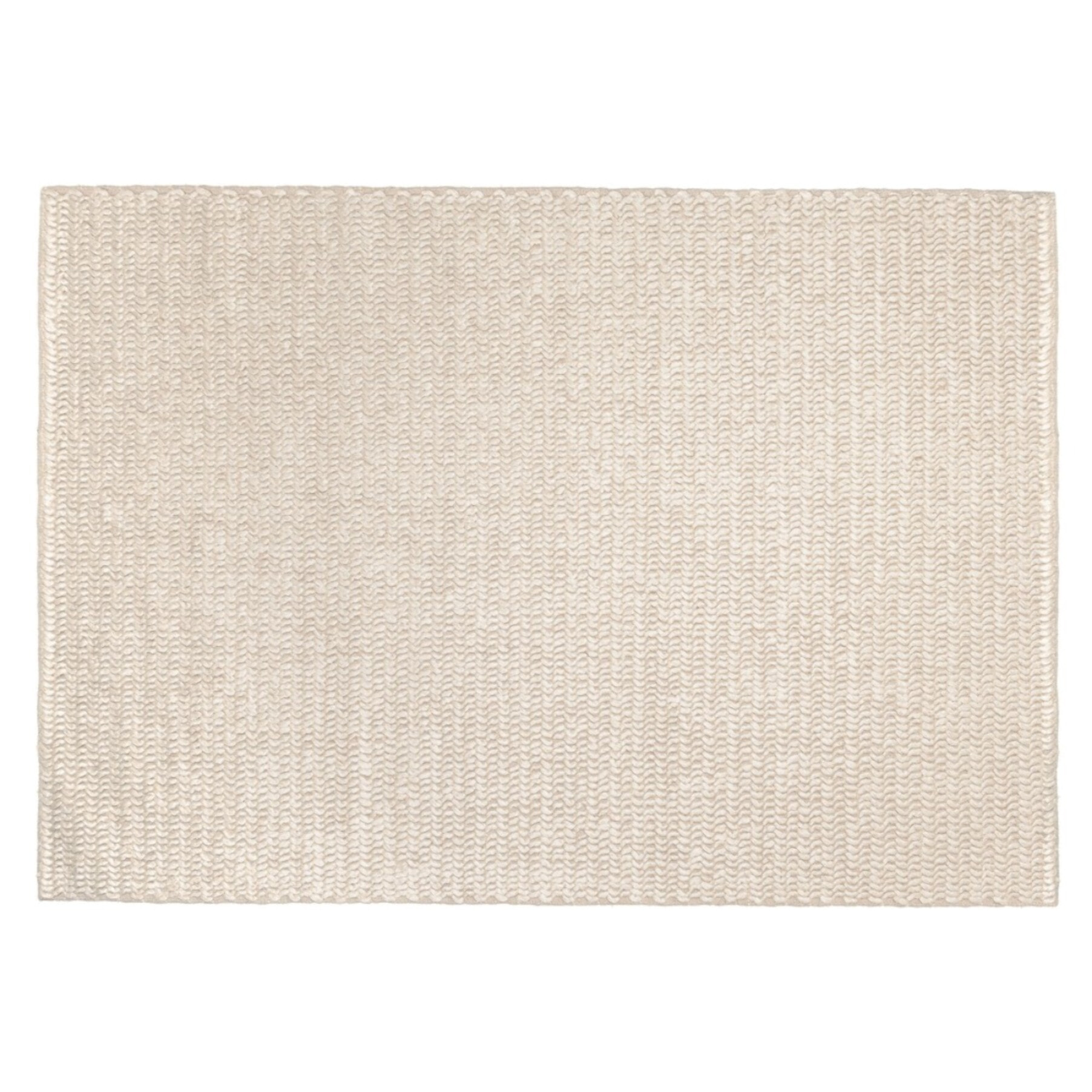 QUENTIN - Tapis rectangulaire 160x230cm en laine tissée couleur beige