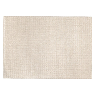 QUENTIN - Tapis rectangulaire 160x230cm en laine tissée couleur beige