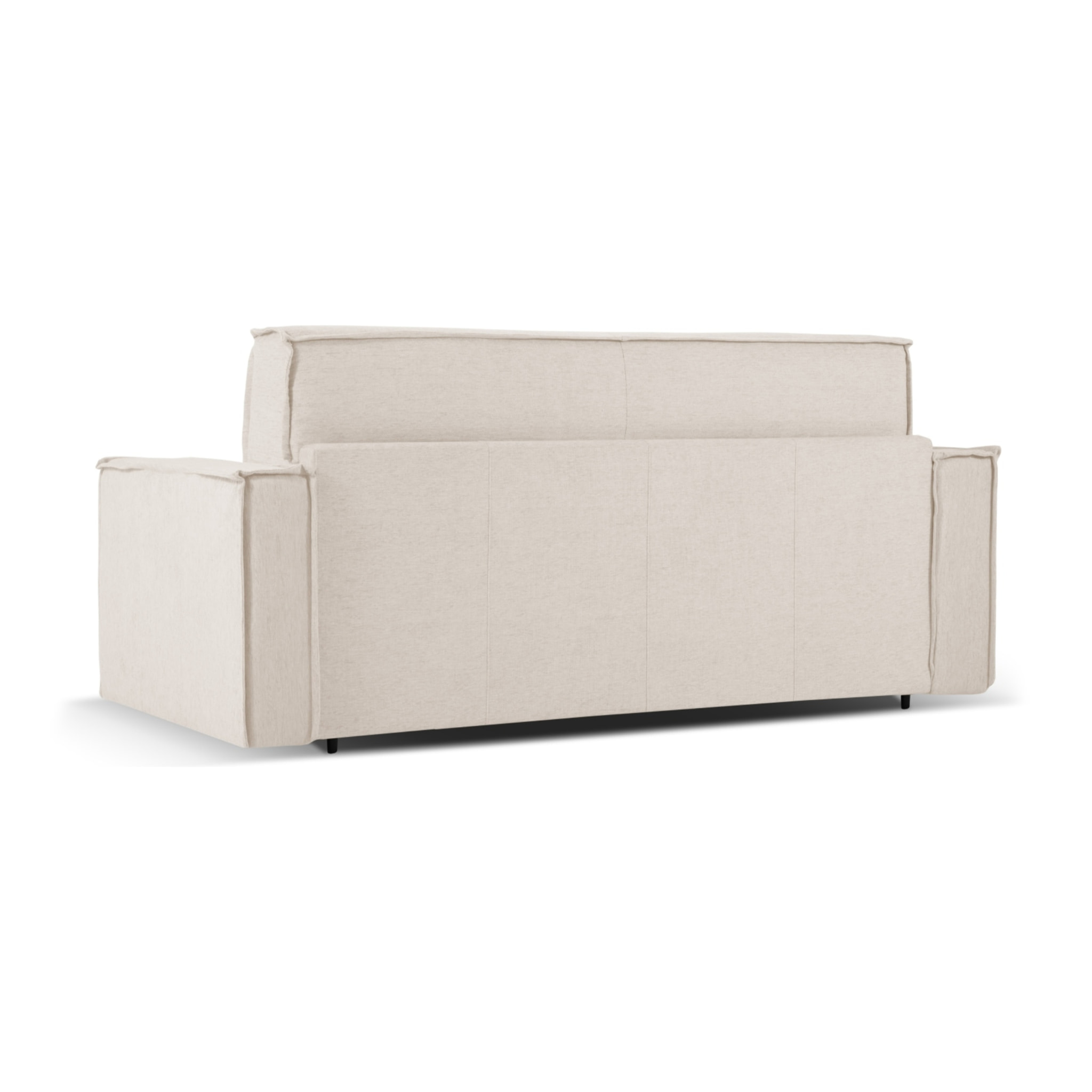 Canapé convertible "Olympe" 3 places en tissu structurel beige