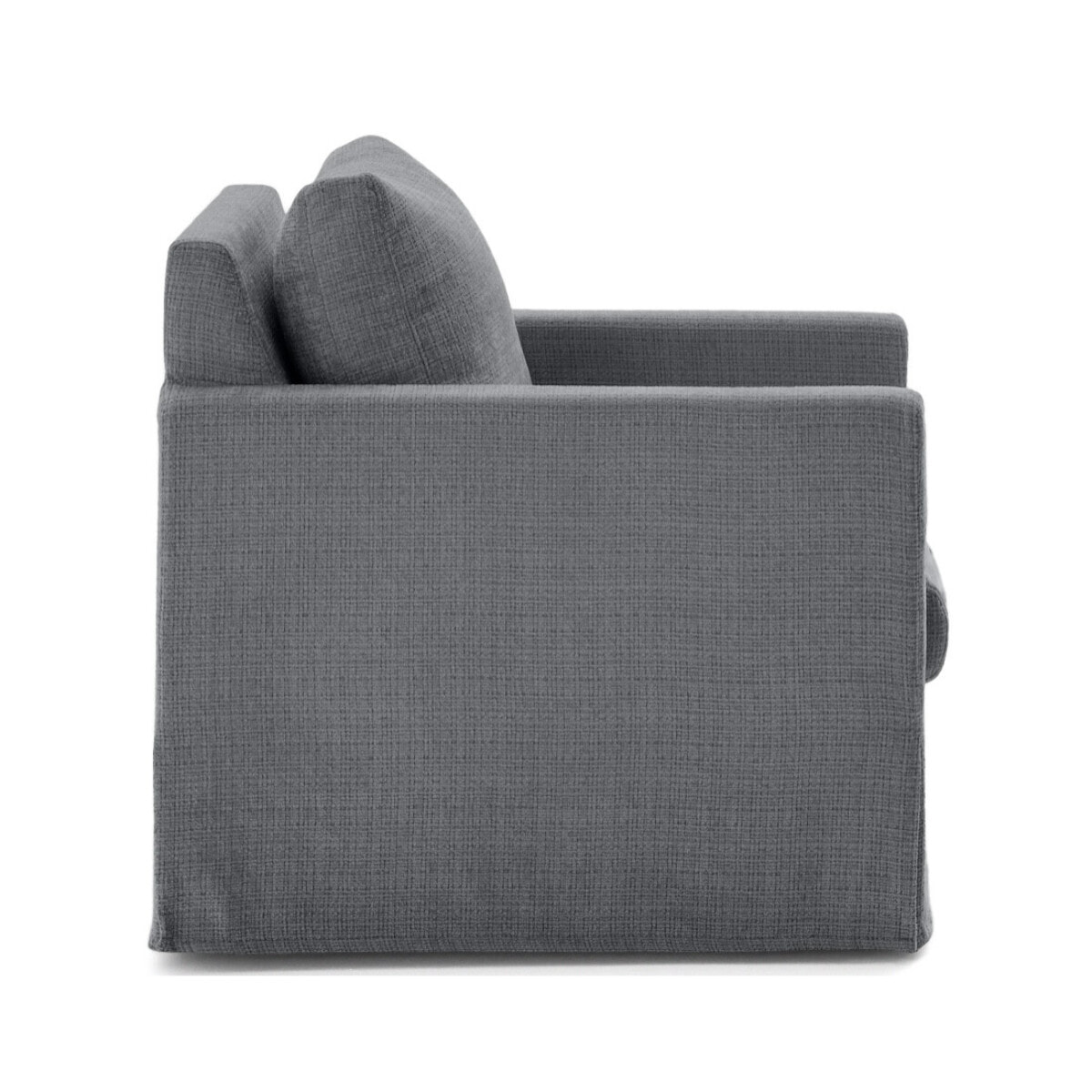 Serena - fauteuil déhoussable en velours texturé - Gris