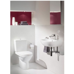 Pack WC O. Novo plus Ovale sortie horizontale Blanc CeramicPlus