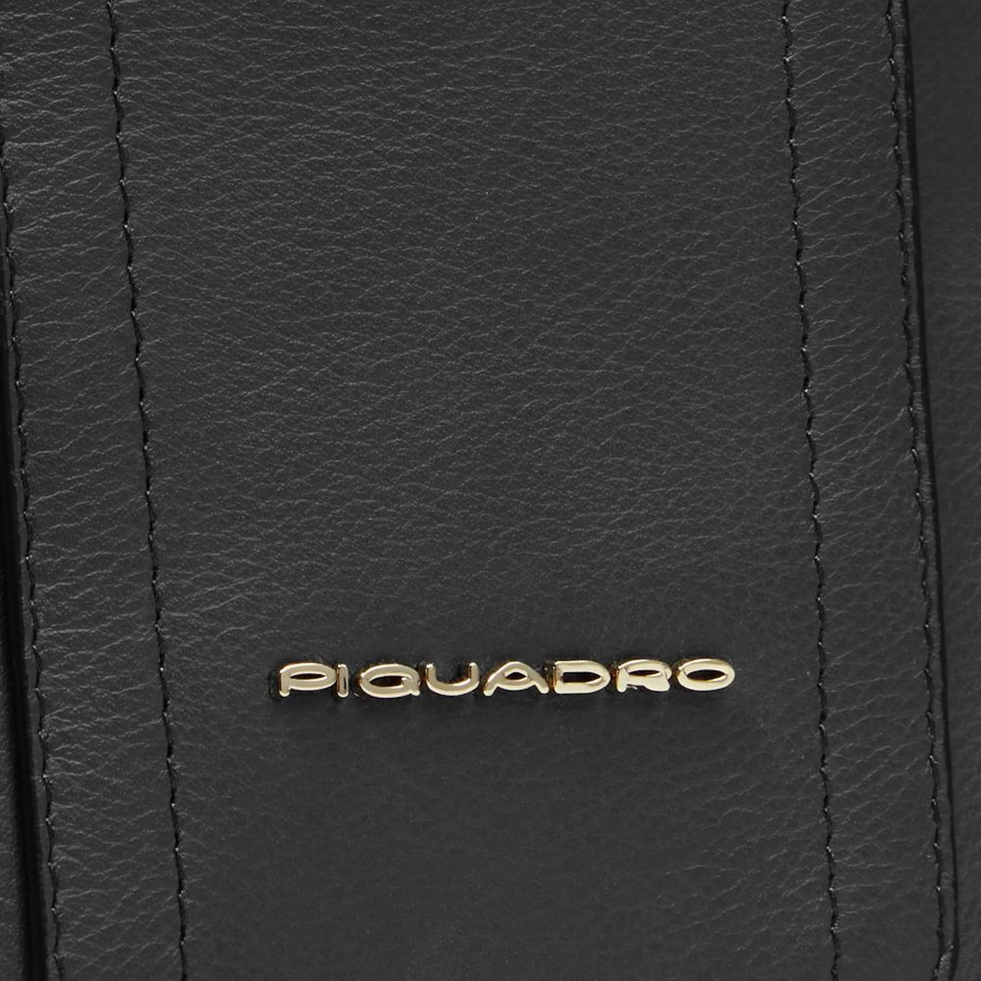 Piquadro Porta telefono da collo in pelle con porta carte di credito, schermato con protezione RFID