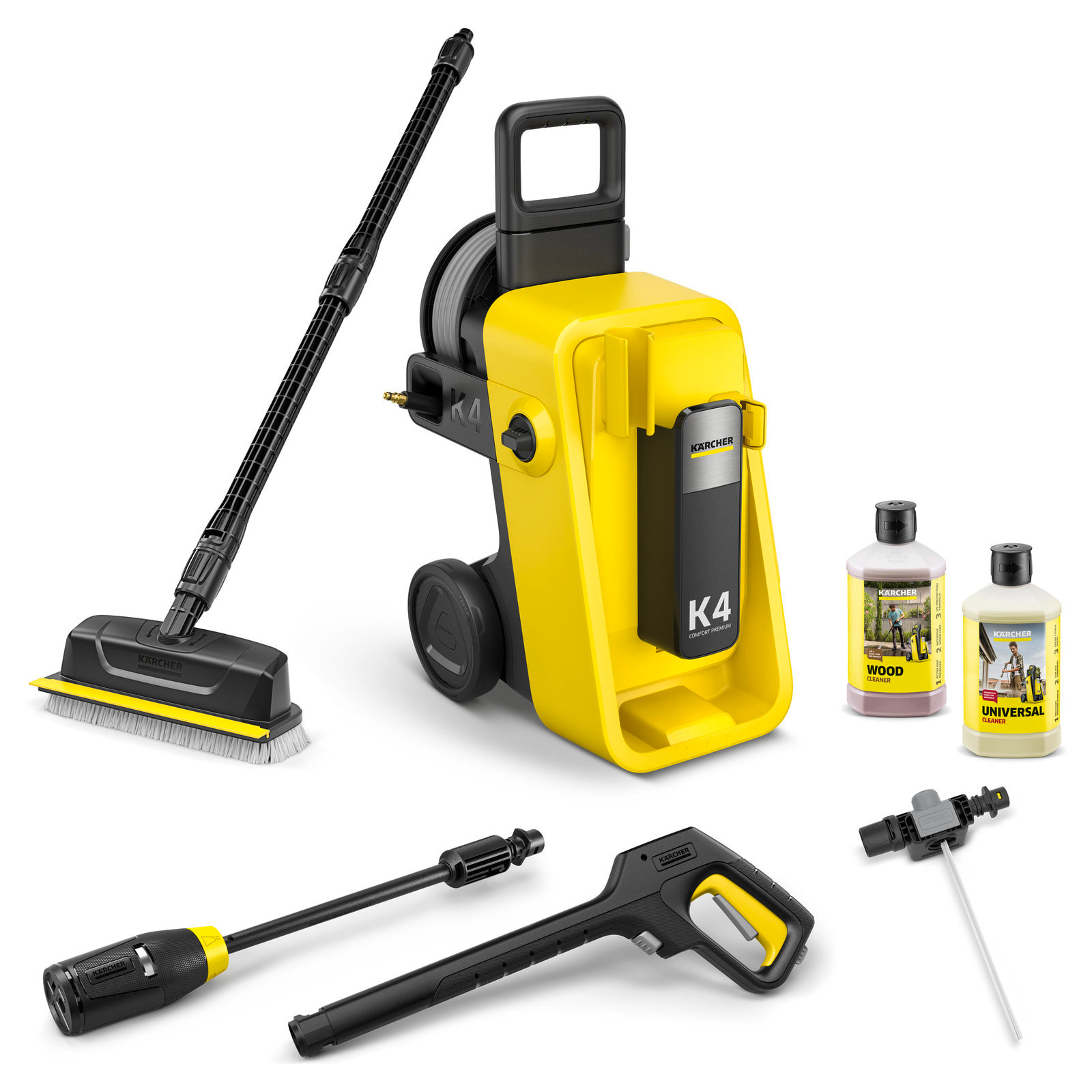 Nettoyeur haute pression KARCHER K4 Comfort Premium Veranda - 130 bars - 420L/h - brosse terrasse