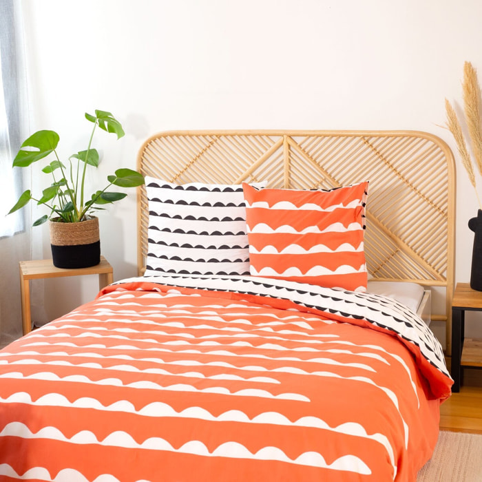 Parure housse de couette 3pcs coton bio 57fils dobe