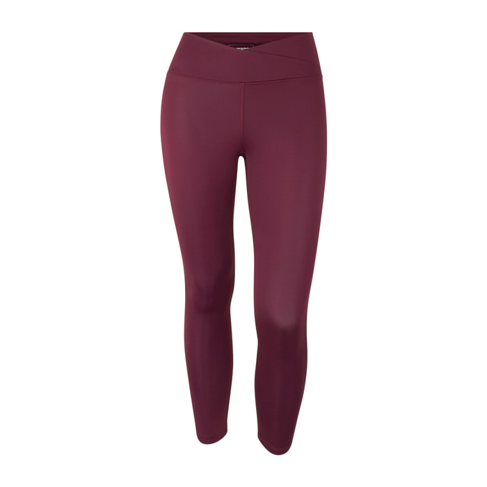 Leggings 7/8 vita incrociata in tessuto tecnico