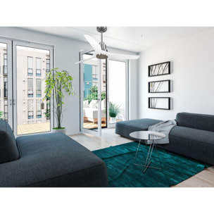 Ventilateur de plafond Réversible  Thermostat Wifi Moteur à courant continu Toits en pente Télécommande Adaptateur 2/3 Lames Hypersilence Mémoire Shopify Vendible (AUTOMATIQUE)