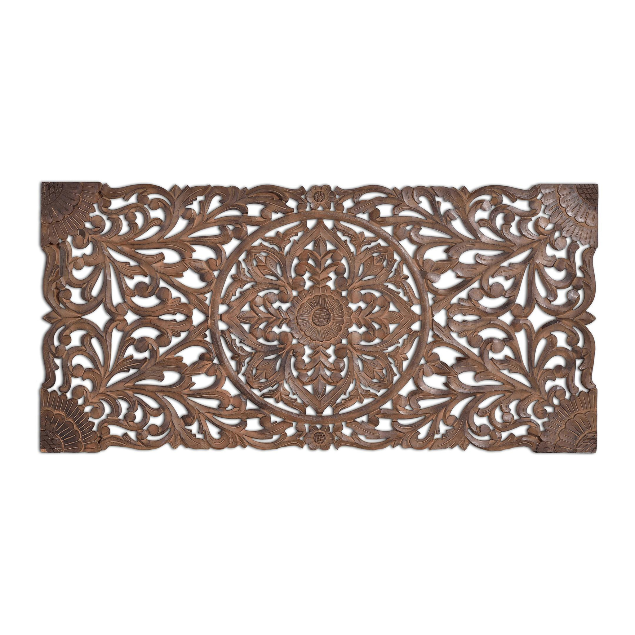 Cabecero de Mdf 165 Cm Estilo Étnico Tallado