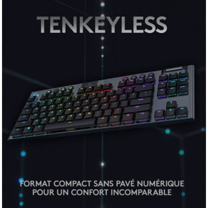 Clavier gamer sans fil LOGITECH G915 TKL LIGHTSPEED RVB