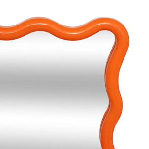 Miroir vague "Judy" orange 38x30cm