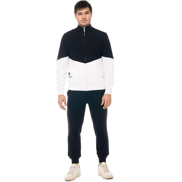 Tuta da uomo non Felpeta con zip e colletto non Felpeta Leone Active